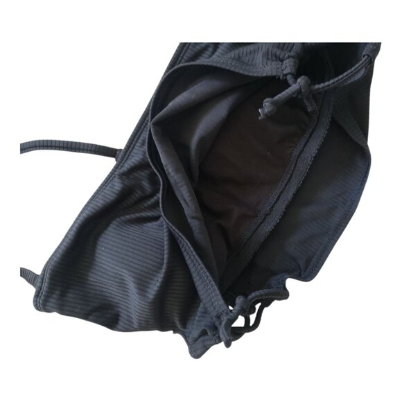 Black Swimsuit Swimwear Lace-up Tube Top Crop Cami M - Picture 6 of 7